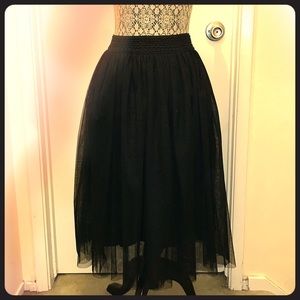 Cute Black Tulle Skirt